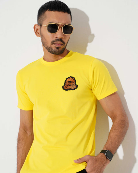 Men's T-Shirt-Yellow 1690/-
