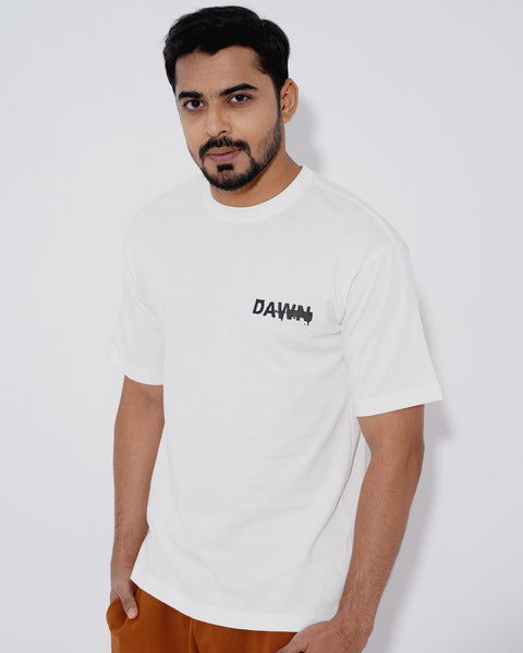 Men's Drop Shoulder -White