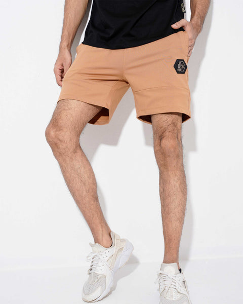 Sultan Men's Solid Shorts- Beige