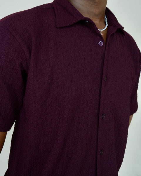 Casual Shirt-Maroon