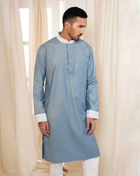 Sultan Men's Panjabi - Lt. Ash